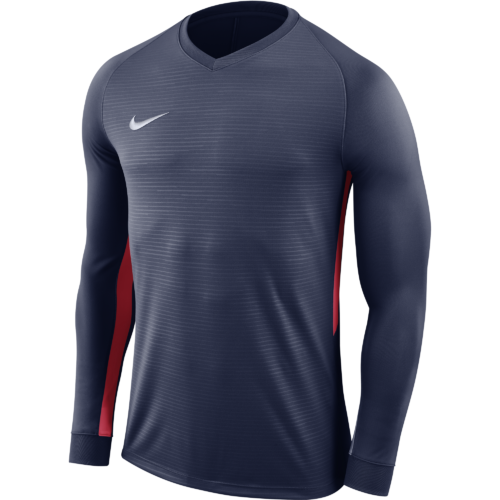 Maillot manches longues navy/rouge Tiempo Premier
