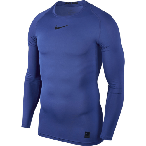 Haut de compression bleu Nike pro