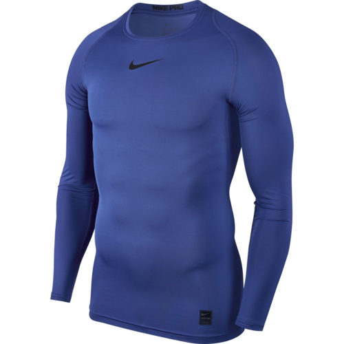 Top de compression bleu Nike pro