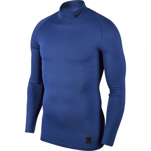 Haut de compression col bleu Nike pro