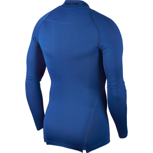 Haut de compression col bleu Nike pro