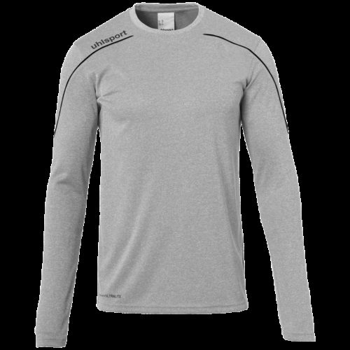 MAILLOT manches longues gris chiné/noir