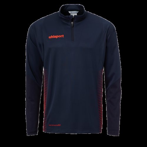 SCORE 1/4 ZIP marine/rouge fluo