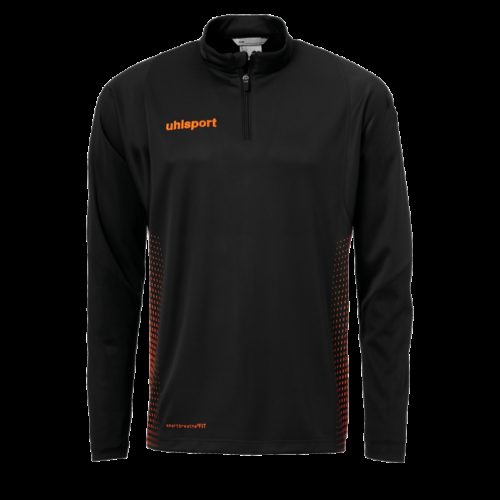 SCORE 1/4 ZIP noir/orange fluo