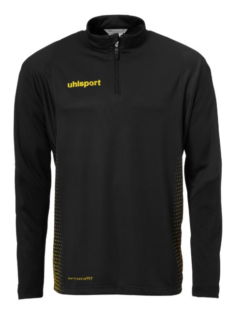 SCORE 1/4 ZIP noir/jaune fluo