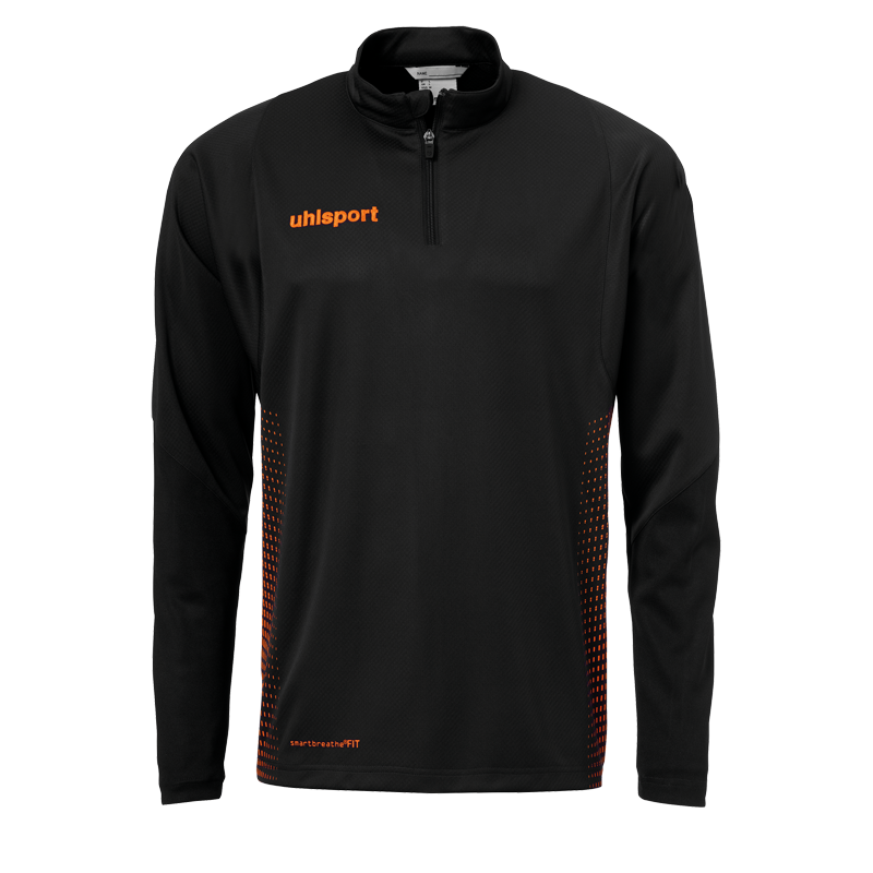 SCORE 1/4 ZIP noir/orange fluo SCORE 1/4 ZIP noir/orange fluo