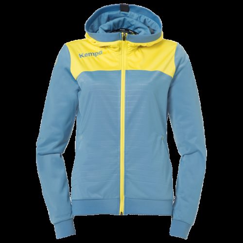Emotion 2.0 Hood Jacket Women bleu colombe/jaune citron
