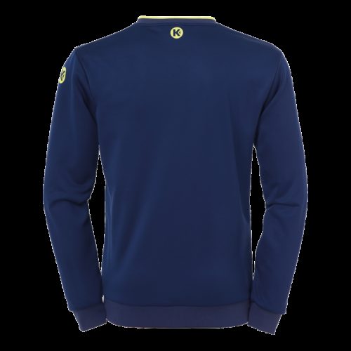 Maillot Manche Longue Curve bleu profond/jaune fluo