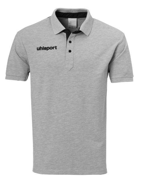 ESSENTIAL PRIME POLO gris chiné/noir