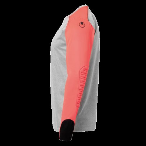 MAILLOT TOWER gris foncé chiné/rouge fluo